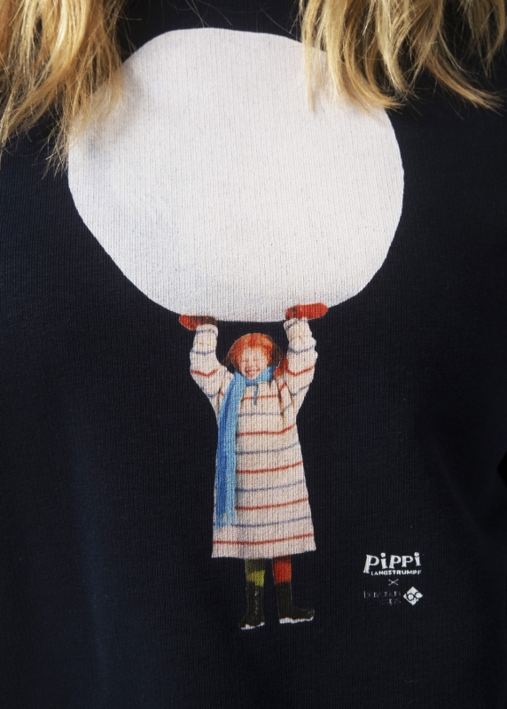 Sweater Pippis Schneeballschlacht - dunkelblau